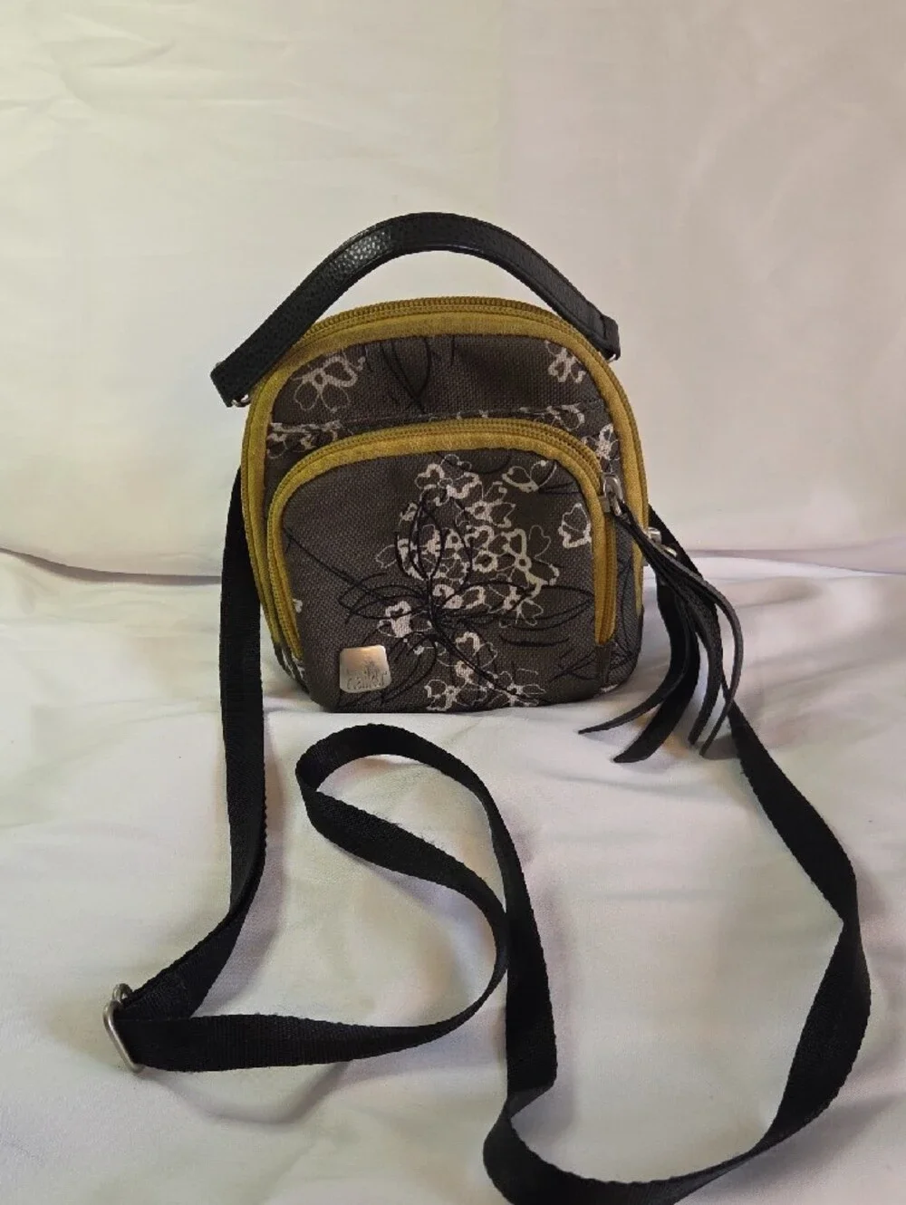 Haiku Olive Green Floral Accent Crossbody